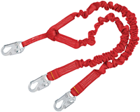 Picture of 1340141 - Stretch 100% Tie-Off Shock Absorbing Lanyard, 6 ft. double-leg, elastic web and snap hooks